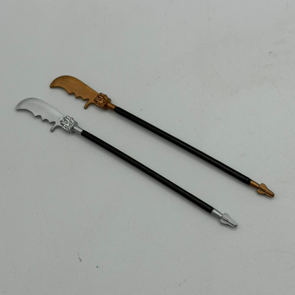 GI Joe Ninja Battles Guandao Staff Polearm Weapons Cobra Gold Silver 1:18 Scale - Picture 2 of 9